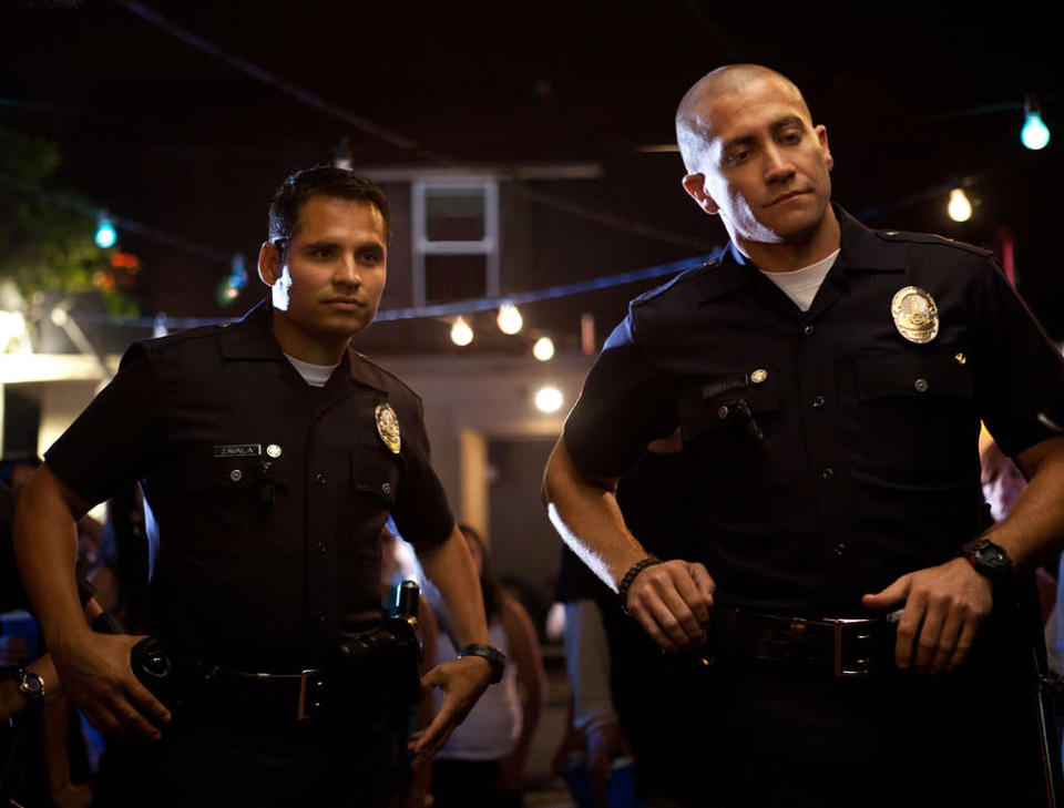 "<a href="http://movies.yahoo.com/movie/end-of-watch/" data-ylk="slk:End of Watch;elm:context_link;itc:0;sec:content-canvas" class="link ">End of Watch</a>"<br> Academy Award® nominee Jake Gyllenhaal and Michael Peña star as young Los Angeles police officers Taylor and Zavala as they patrol south central's meanest streets, creating a riveting portrait of the city's most dangerous corners and the cops who risk their lives there every day.