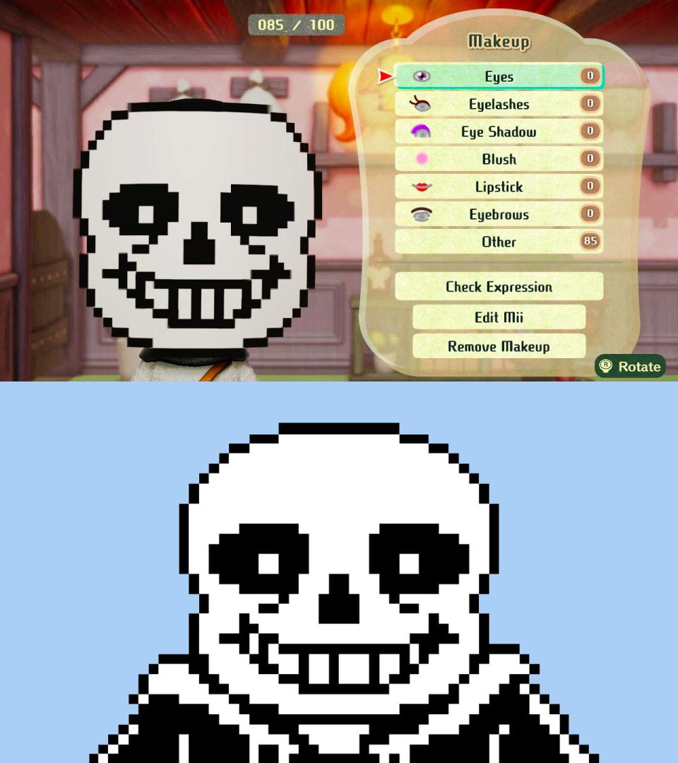 sans miitopia mii