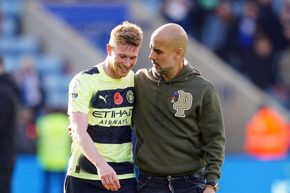 Kevin De Bruyne, left, is among a string of thirtysomethings whose time at Man City may be ending (PA Archive)