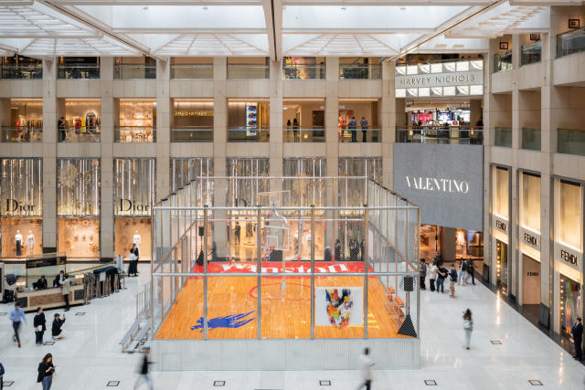“Double Technical”, a public exhibition and retail concept featuring a basketball court installation 
by contemporary artist Tyrrell Winston.