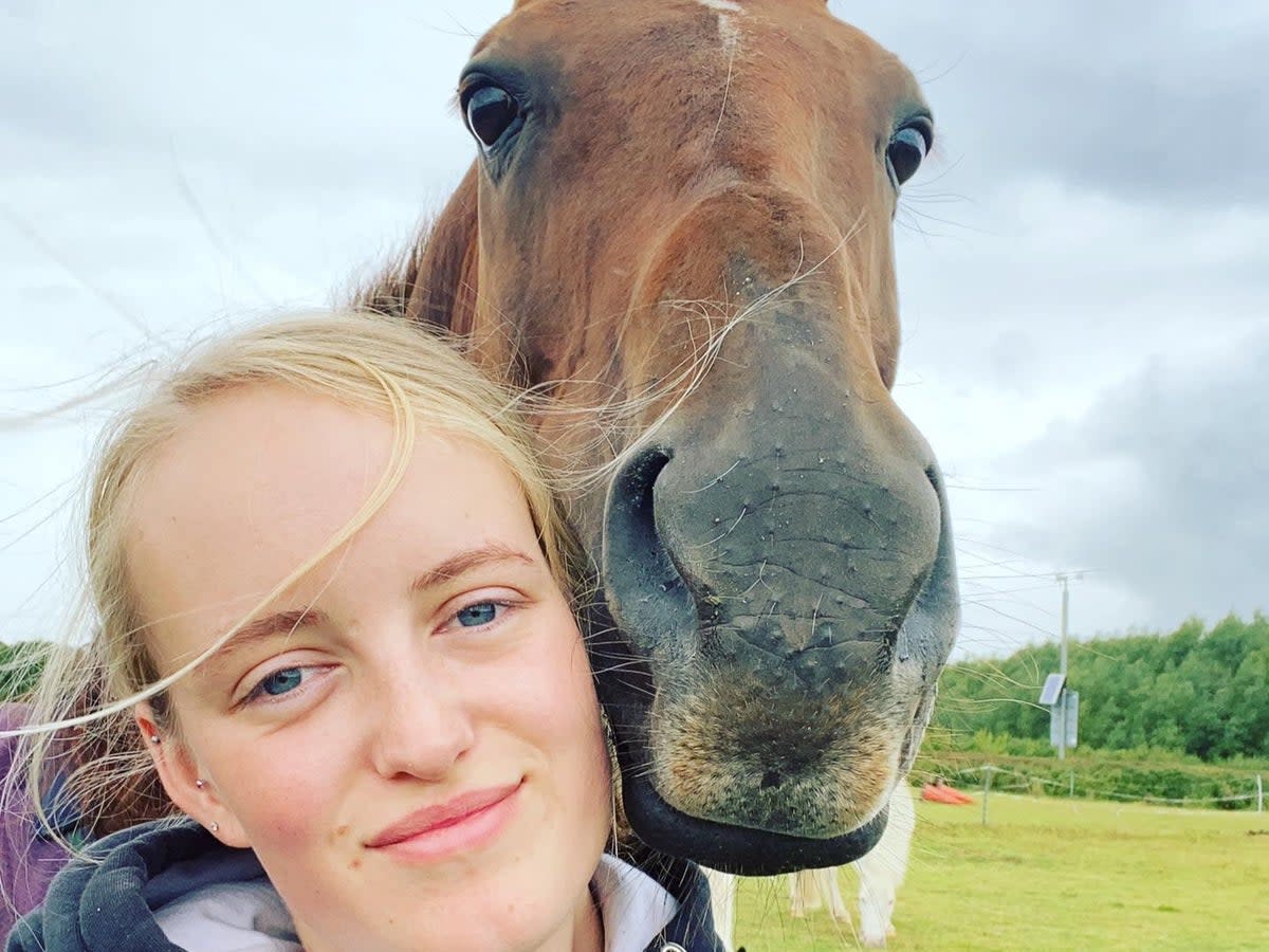 Keen horse rider Gracie Spinks, 23, was founded dead in a field in the Derbyshire village of Duckmanton (Gracie Spinks/Facebook)