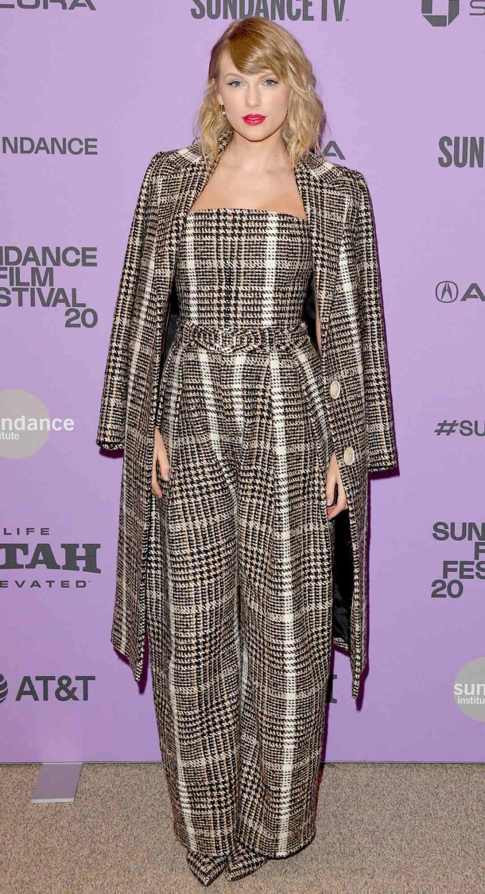 Taylor Swift attends the 2020 Sundance Film Festival - "Taylor Swift: Miss Americana" Premiere at Eccles Center Theatre on January 23, 2020 in Park City, Utah