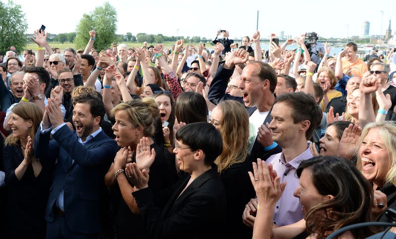 Reactions in Dusseldorf after elections in North Rhine-Westphalia