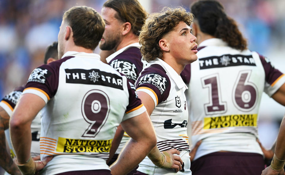 Reece Walsh, pictured here during a Brisbane Broncos game.