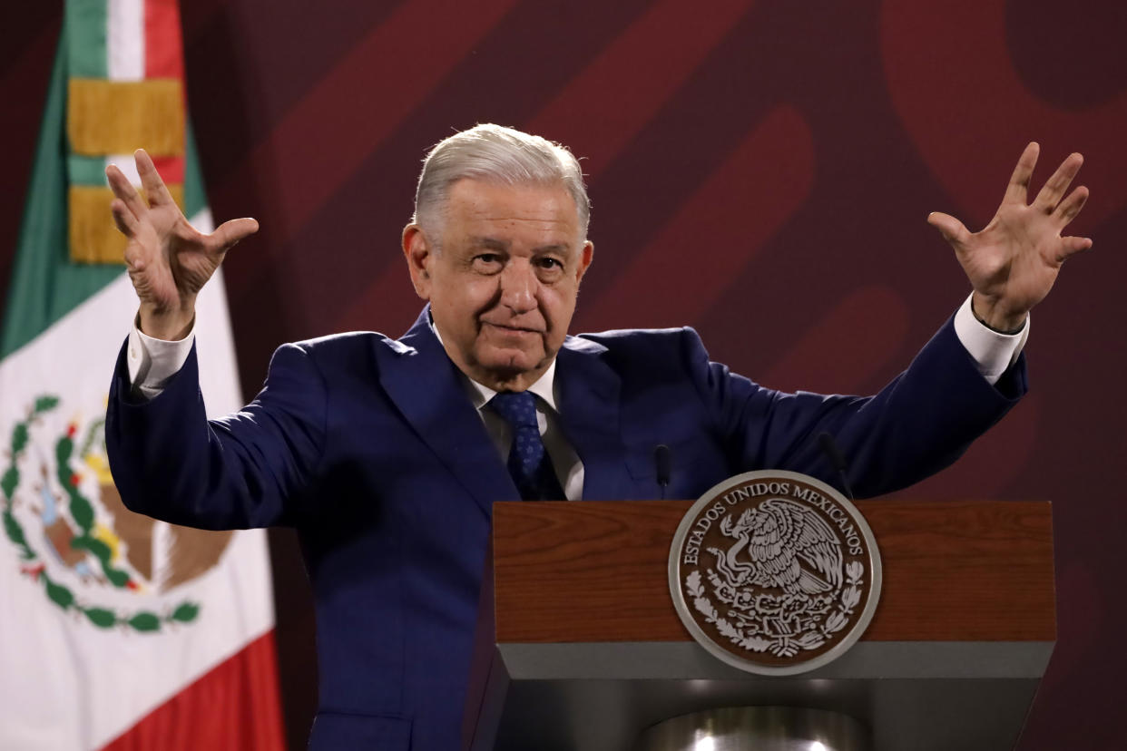 AMLO, Andrés Manuel López Obrador, en una conferencia de prensa del pasado 18 de septiembre. (Luis Barron / Eyepix Group)