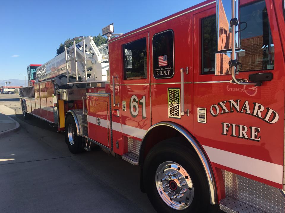 Oxnard fire crews responded to an early morning vehicle fire at a gas station in Oxnard early Sunday morning.