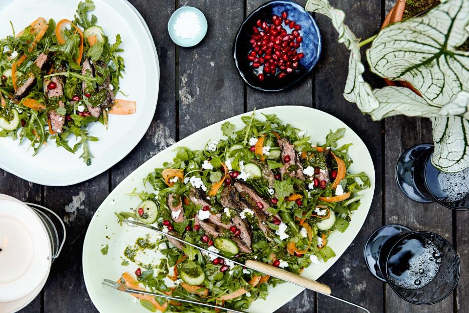 Moroccan Skirt Steak Salad With Chermoula