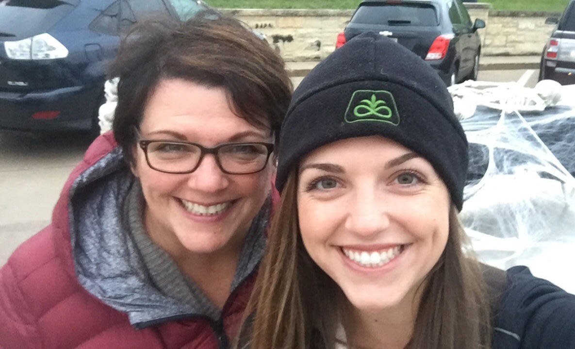 Laura Kowal, left, with her daughter, Kelly Gowe. / Credit: Family photo