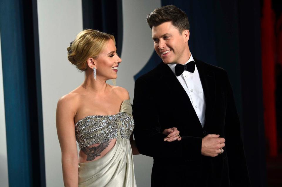 Johansson and third husband Colin Jost married in October 2020 (Evan Agostini/Invision/AP)