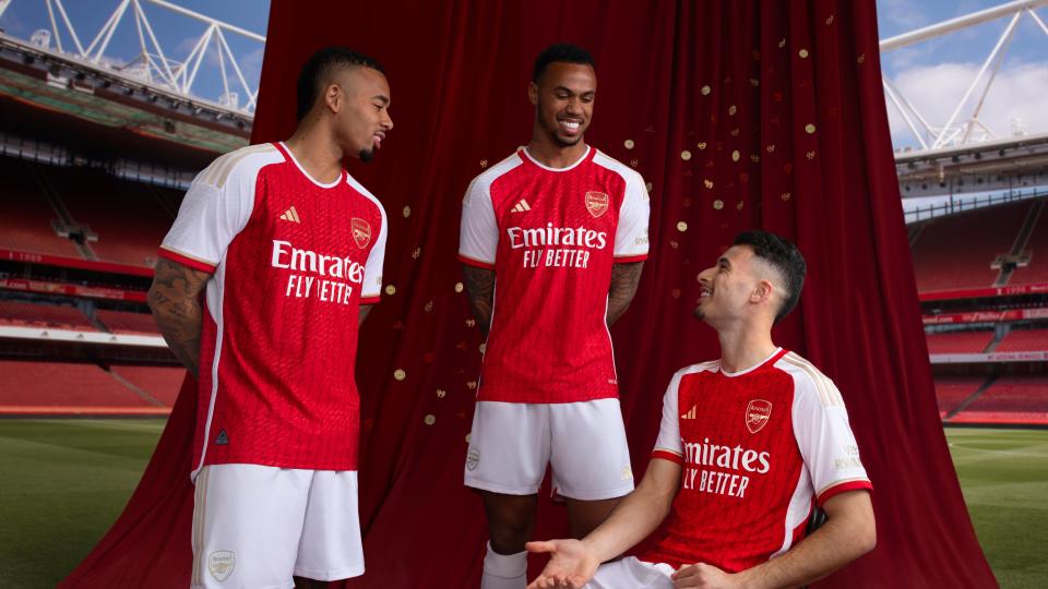 Today, adidas and Arsenal reveal the Arsenal home jersey for the 2023/24 season, marking the 20th anniversary of the ‘Invincibles’ season with a bold new look. (adidas)