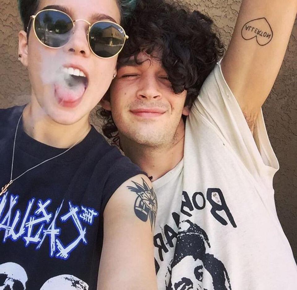 It was also rumoured for a while that Healy was briefly in a relationship with singer Halsey in 2015 (Instagram)