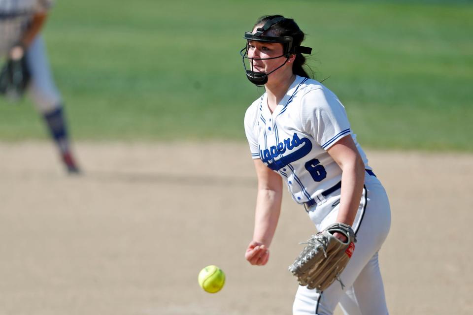 Caroline Lanzi, above, of Cumberland outdueled Keira Quadros of East Providence in Tuesday's playoff game, a 1-0 victory for the Clippers.