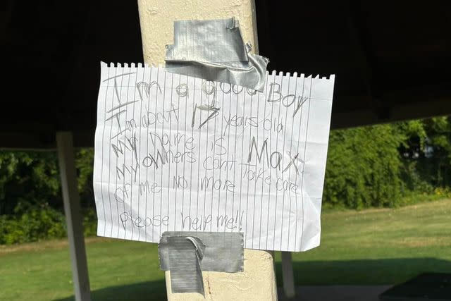 <p>Cuse Pit Crew</p> A note found with a dog left tied to a picnic table in Syracuse, N.Y.