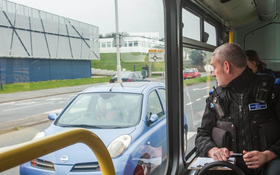 police bus plymouth - Credit: SWNS