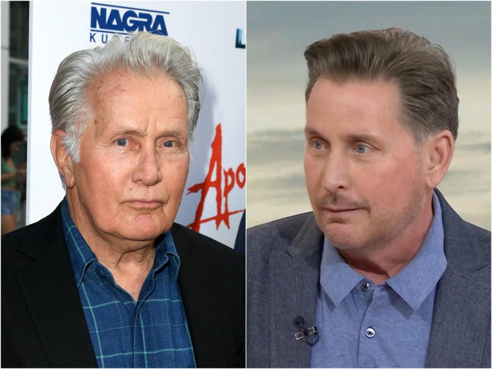 Martin Sheen (left) and son Emilio Estevez (Getty Images/NBC)