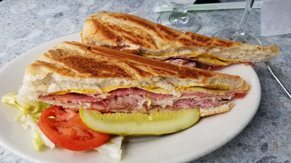 The Cuban sandwich at Columbia Restaurant. In addition to the iconic original in Tampa’s historic Ybor City neighborhood that opened in 1905, Columbia has a restaurant locations on Sarasota's St. Armands Circle that opened in 1959 (pictured) as well as locations in St. Augustine, Clearwater and Orlando, with a Columbia Cafe found along Tampa Riverwalk at the Tampa Bay History Center as well as one at Tampa International Airport.