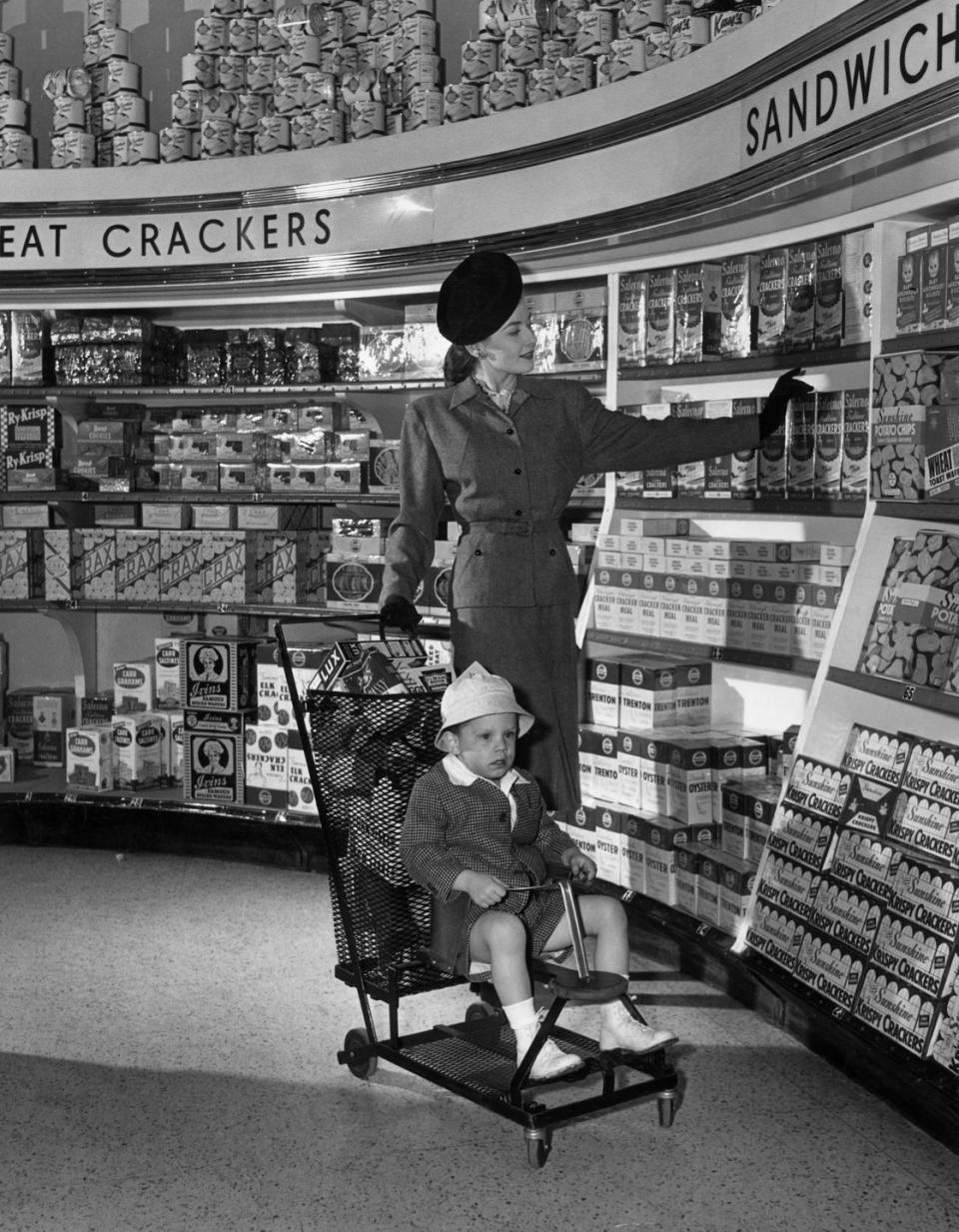 1945: Grocery Cart Strollers