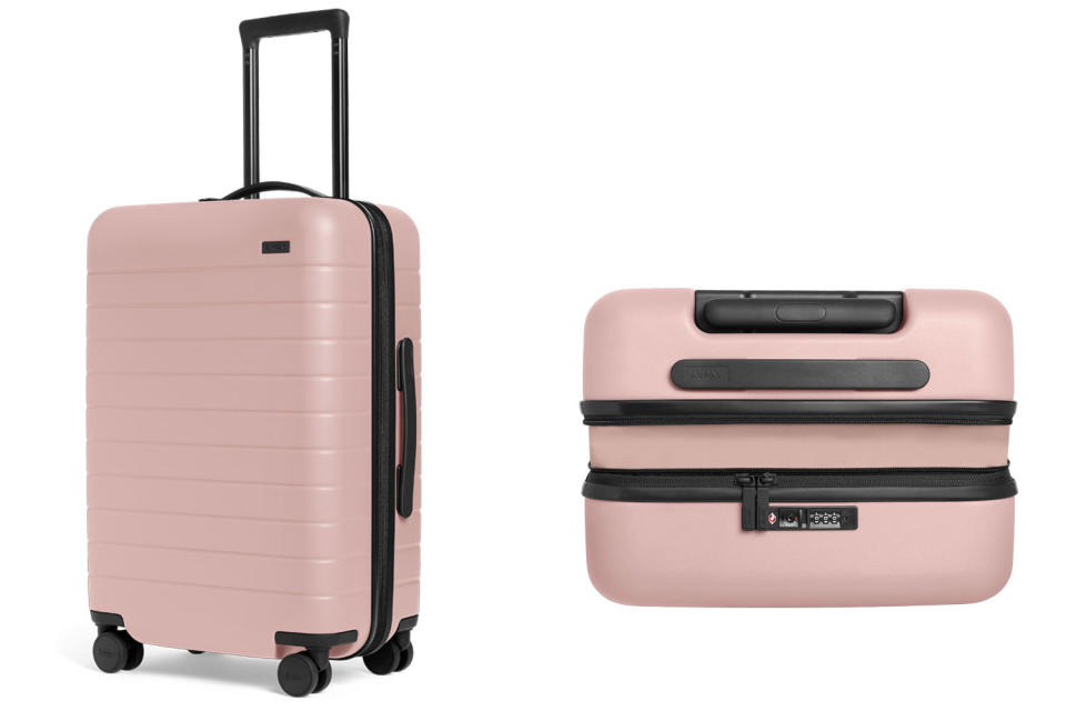 <p>Overpackers, rejoice! Away has introduced a new version of their cult-favorite hard-side suitcases that expands — so you can now pack all those extra outfits and buy souvenirs without fear!</p> <p>Away's new <a href="https://www.pjatr.com/t/8-11514-131940-155614?sid=PEOLaunchesWeLovePEOPLEEditorsFavoriteNewTravelItemsYouCanShopNowhchubbTraGal12304405202009I&url=https%3A%2F%2Fwww.awaytravel.com%2Fshop%2Fflex-suitcases" rel="sponsored noopener" target="_blank" data-ylk="slk:Polycarbonate Flex line;elm:context_link;itc:0;sec:content-canvas" class="link ">Polycarbonate Flex line</a>, available online and in stores now, helps travelers get more from their luggage by adding a built-in zipper expander to their Carry-On, Bigger Carry-On, Medium and Large suitcases, all of which feature a durable polycarbonate shell. This increases capacity by 2.25" for the carry-on sizes, and 1.75" for checked sizes.</p> <p>Each suitcase in the collection also boasts the features Away suitcases are known for, including a washable interior lining, interior organization system, a TSA-approved combination lock and more.</p> <p>Flex colors include Black, Navy, Coast and Petal, and prices range from $255 to $355.</p> <p><strong>Buy It!</strong> Starting at $255, <a href="https://www.pjatr.com/t/8-11514-131940-155614?sid=PEOLaunchesWeLovePEOPLEEditorsFavoriteNewTravelItemsYouCanShopNowhchubbTraGal12304405202009I&url=https%3A%2F%2Fwww.awaytravel.com%2Fshop%2Fflex-suitcases" rel="sponsored noopener" target="_blank" data-ylk="slk:awaytravel.com;elm:context_link;itc:0;sec:content-canvas" class="link ">awaytravel.com</a></p>