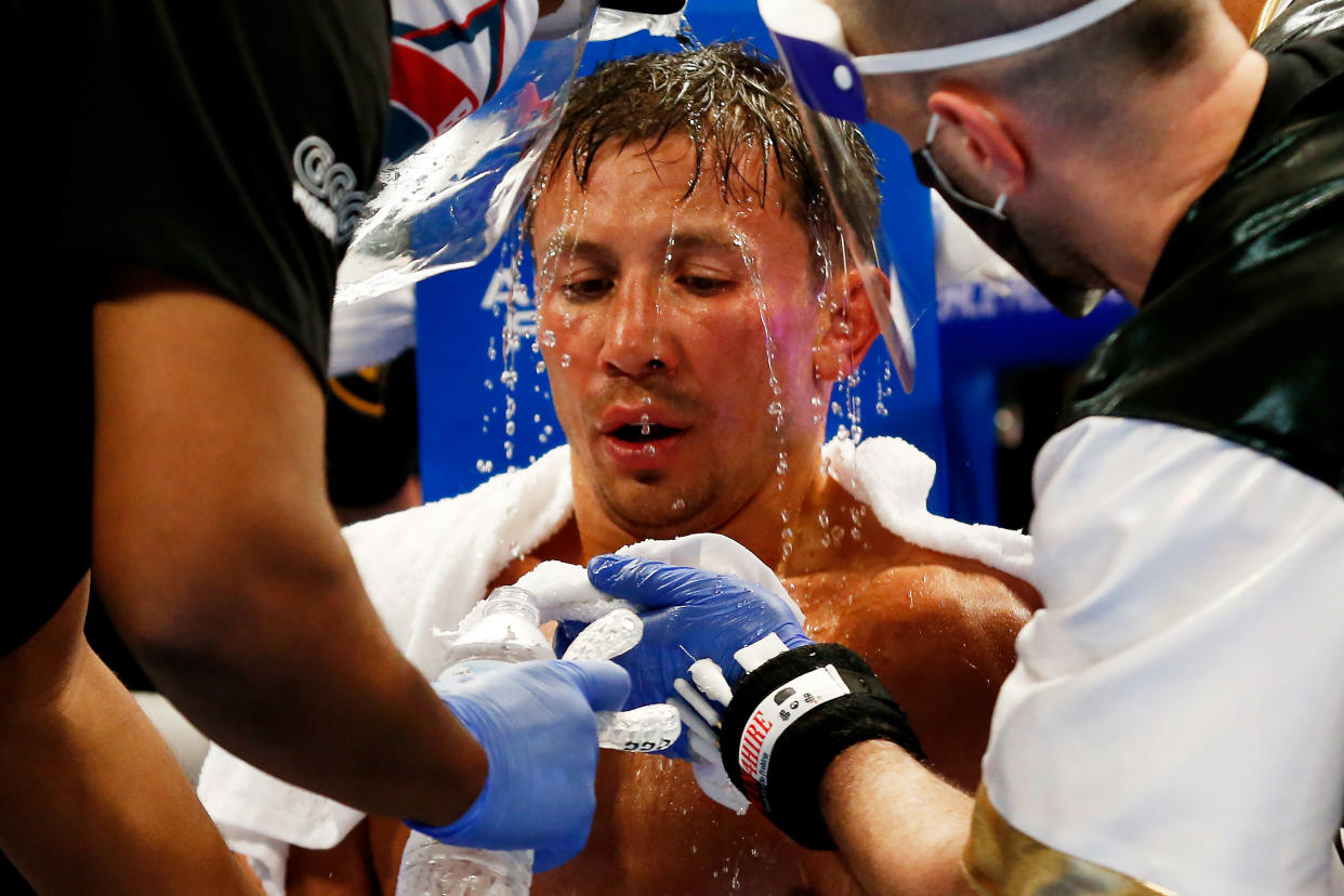 Gennady Golovkin en la pelea contra Kamil Szeremeta en 2020. (Foto: Cliff Hawkins/Getty Images)