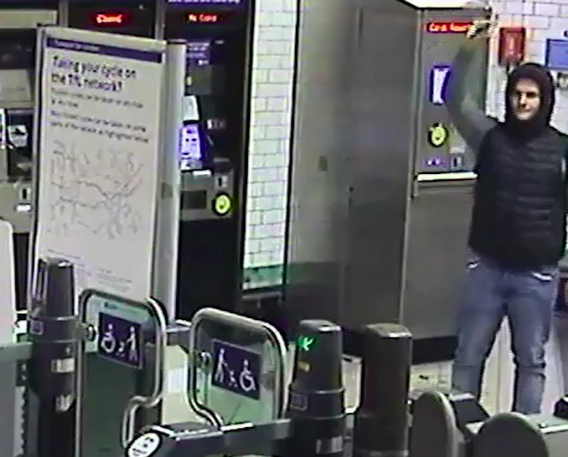 British Transport Police are searching for a man after an Underground worker was racially abused. (British Transport Police)