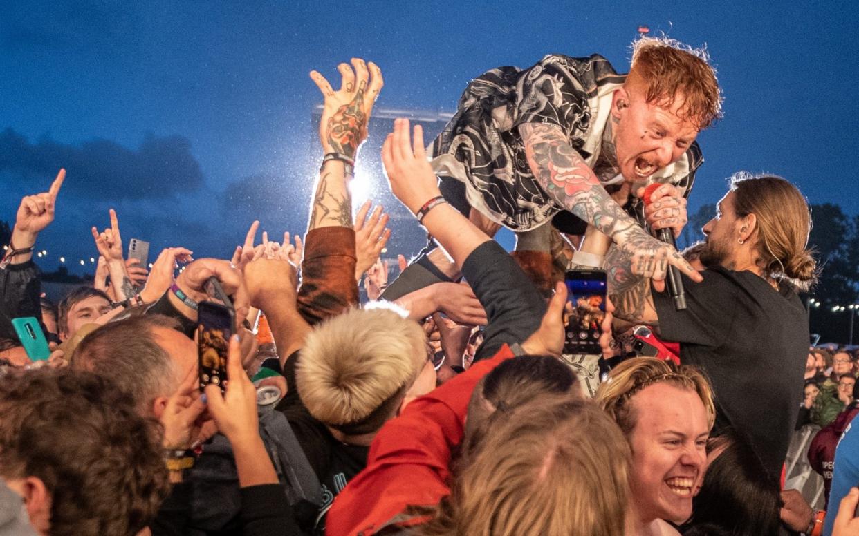 Frank Carter & The Rattlesnakes perform during Download PILOT Festival at Donington Park on June 18, 2021 - Katja Ogrin/Getty Images