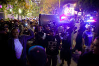 LOS ANGELES, CA - JUNE 11: Fans celebrate after the Los Angeles Kings defeated the New Jersey Devils to win the 2012 Stanley Cup Final June 11, 2012 in Los Angeles, California. The win is the Los Angeles Kings first championship in franchise history. (Photo by Jonathan Gibby/Getty Images)