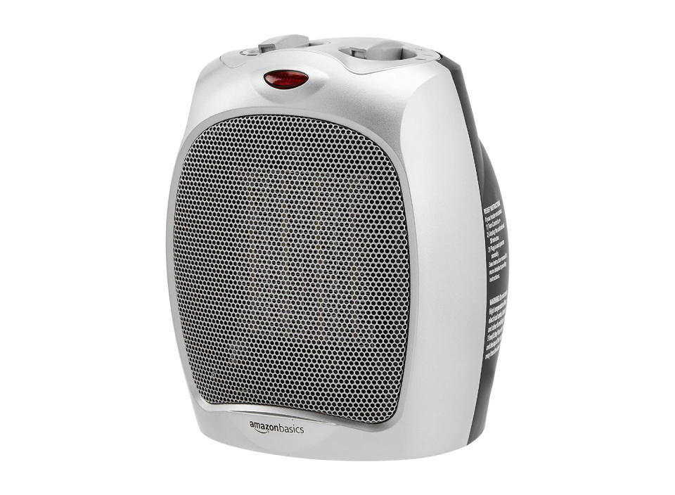 Stay warm in those bitterly cold office environments with this compact personal heater. (Source: Amazon)