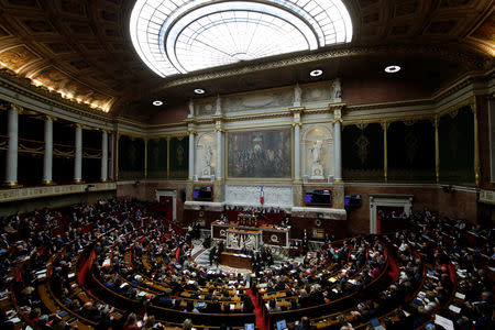 A general view shows the French National Assembly during the questions to the government session in Paris, France, December 4, 2018. REUTERS/Gonzalo Fuentes