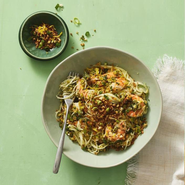 <p>Pack some more nutrients into your pasta dish with this hearty recipe that contains olives and shrimp. </p><p><em><a href="https://www.womansday.com/food-recipes/a32303409/green-olive-shrimp-pasta-recipe/" rel="nofollow noopener" target="_blank" data-ylk="slk:Get the Green Olive Shrimp Pasta recipe." class="link rapid-noclick-resp">Get the Green Olive Shrimp Pasta recipe. </a></em></p>