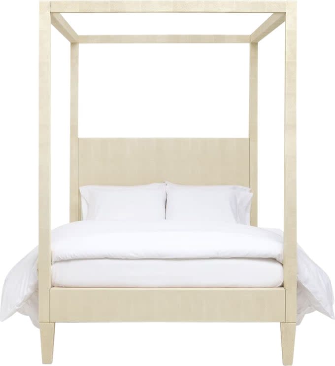 <p><a href="https://laylagrayce.com/catalog/sorin-bed_1170825/?finish=Offwhite+Vintage+Faux+Shagreen&size=King" rel="nofollow noopener" target="_blank" data-ylk="slk:Shop Now;elm:context_link;itc:0;sec:content-canvas" class="link rapid-noclick-resp">Shop Now</a></p><p>Sorin Bed</p><p>laylagrayce.com</p><p>$7100.00</p><span class="copyright">Courtesy of Made Goods</span>