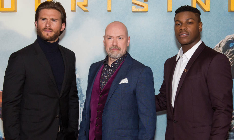 Scott Eastwood, Steven S DeKnight, and John Boyega attend a special fan screening of ‘Pacific Rim: Uprising’ (Universal)