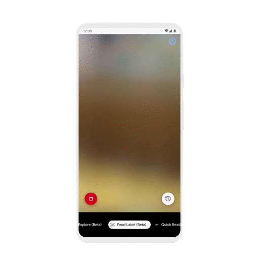 Google Lookout app update Food Label