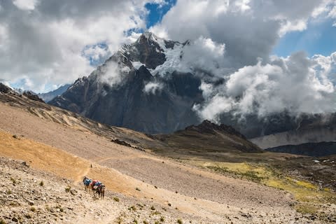 The View from the top of the Frozen Inca Pass - Credit: Getty