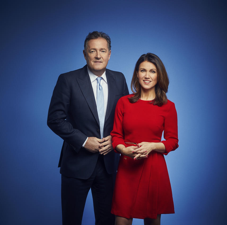 Good Morning Britain presenters Piers Morgan and Susanna Reid. (ITV /Jonathan Ford)