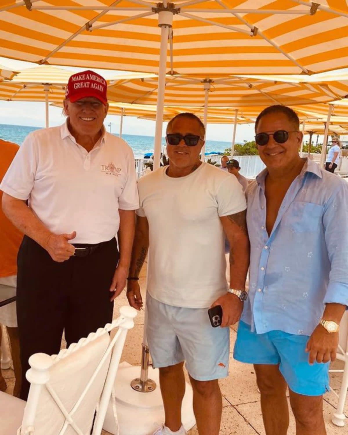 Donald Trump photo posted by John Alite on open Facebook personality page on 9 November 2022, Palm Beach, FL, United States (John Alite/Facebook)