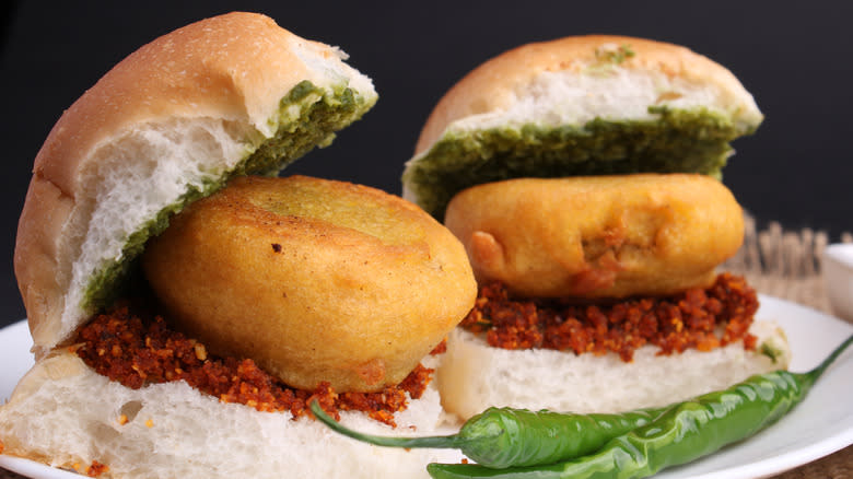 Vada pav Indian sandwich