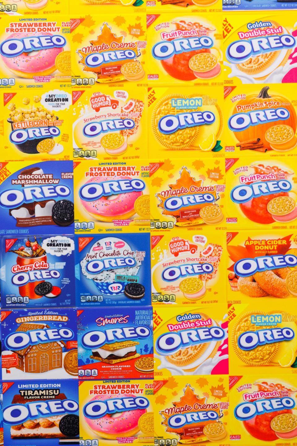 Oreo regularly has 20 flavors in rotations but has experimented with countless varieties over the years.