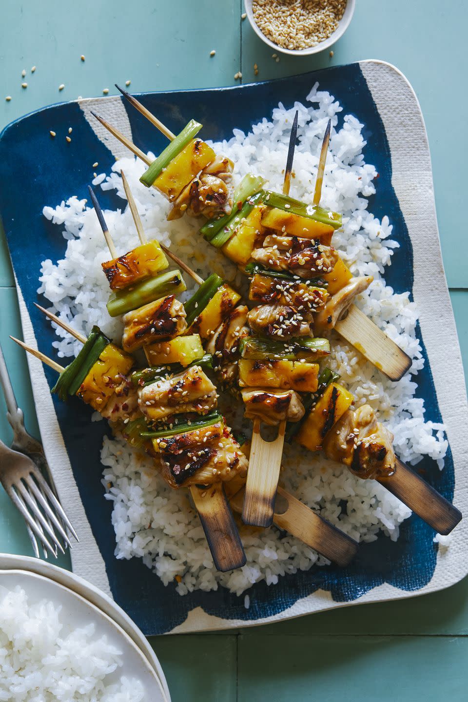 Teriyaki Chicken and Pineapple Yakitori