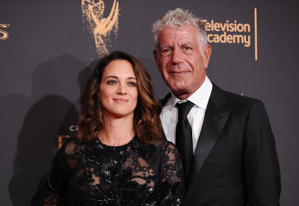 Argento accused Dove of spreading lies about the death of Anthony Bourdain. (Photo: Jason LaVeris/FilmMagic)