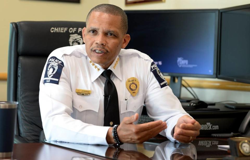 CMPD Chief Johnny Jennings says his department will undergo customer-service training in hopes of improving frayed community trust in his officers.