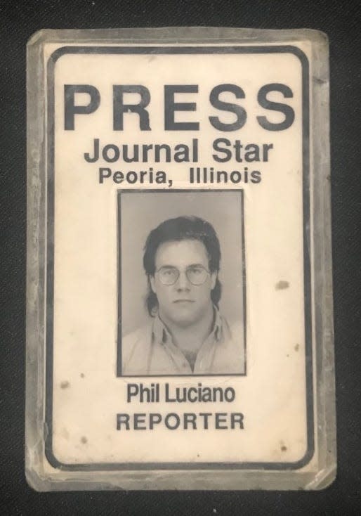Issued in 1988, this is Phil Luciano's first and only Journal Star press pass. He still has the press pass; however, he no longer has the hockey mullet.