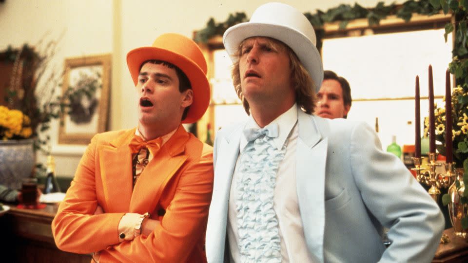 Jim Carrey and Jeff Daniels in "Dumb and Dumber." They do not necessarily seem like geniuses. - Snap/Shutterstock