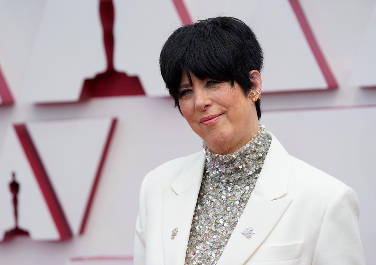 Diane Warren asiste a la 93a Entrega Anual de los Premios de la Academia en Union Station el 25 de abril de 2021 en Los Ángeles, California. El compositor está listo para adoptar una vaca que se escapó de un matadero. (Getty Images)