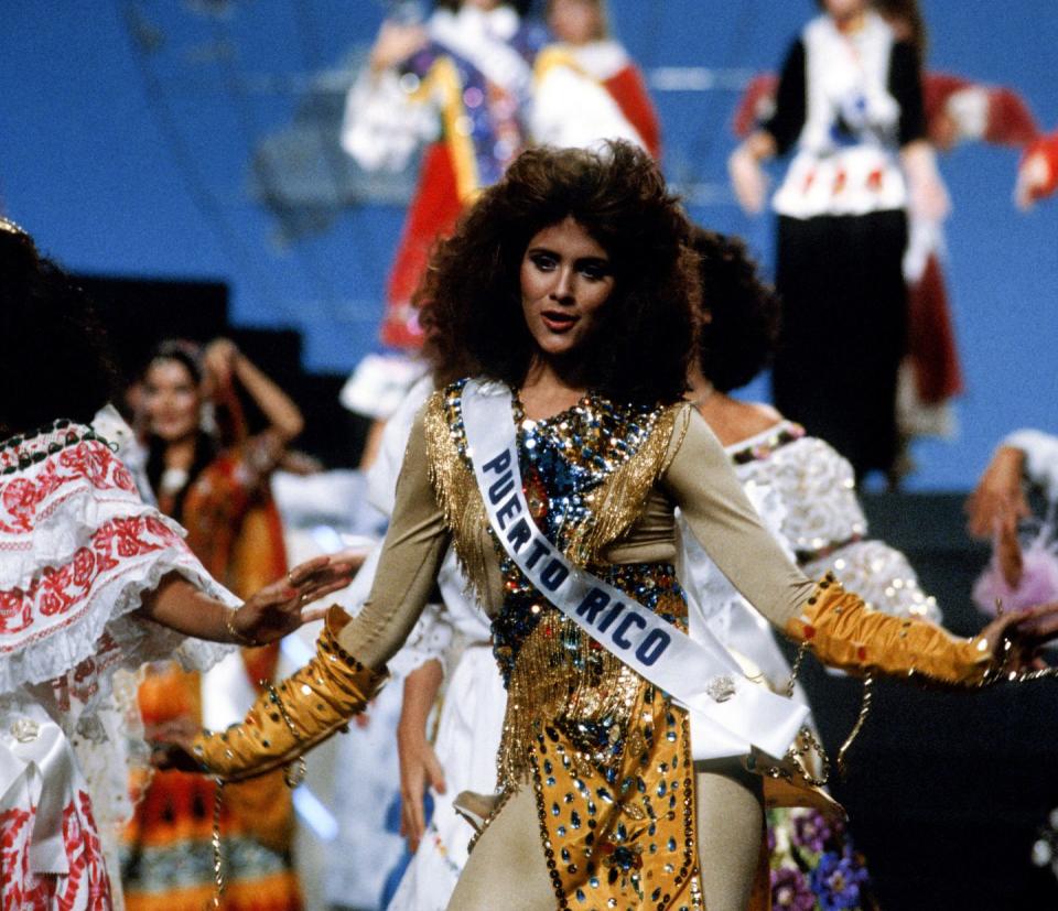 <p>Deborah Carthy-Deu was the second Miss Universe winner from Puerto Rico. </p>