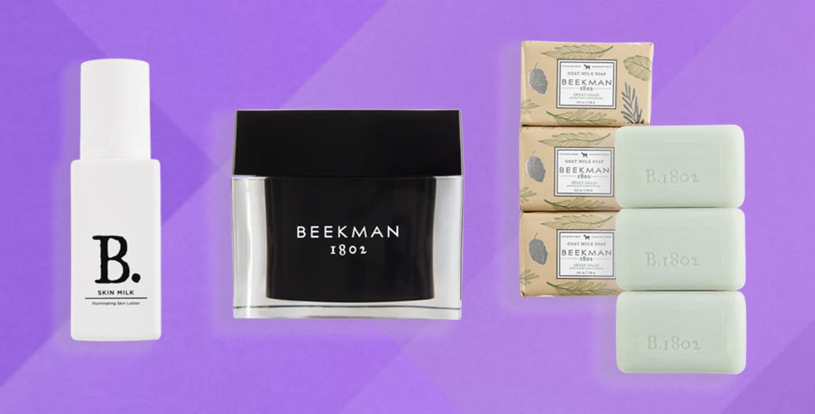Beekman 1802 uses goat milk in moisturizers, soaps, sunscreen, serums and more. (Photo: Beekman 1802)