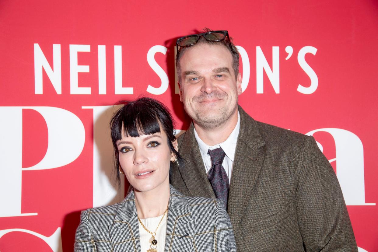 March 28, 2022, New York, United States: David Harbour and Lily Allen attend ''Plaza Suite'' Opening Night in New York City. (Credit Image: © Ron Adar/SOPA Images via ZUMA Press Wire)