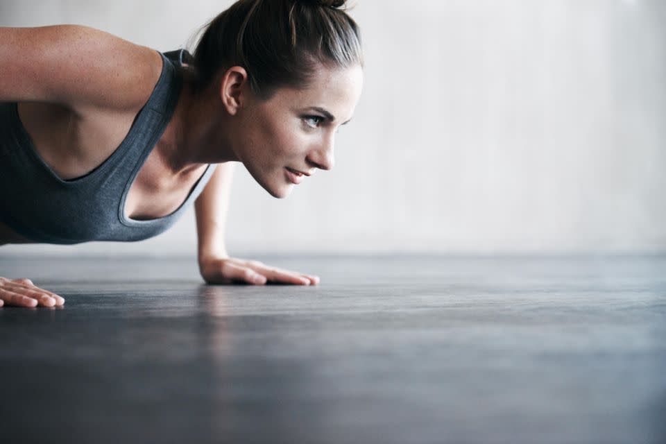 Less jumping and more focus on core exercises are best for big boobs. Photo: Getty