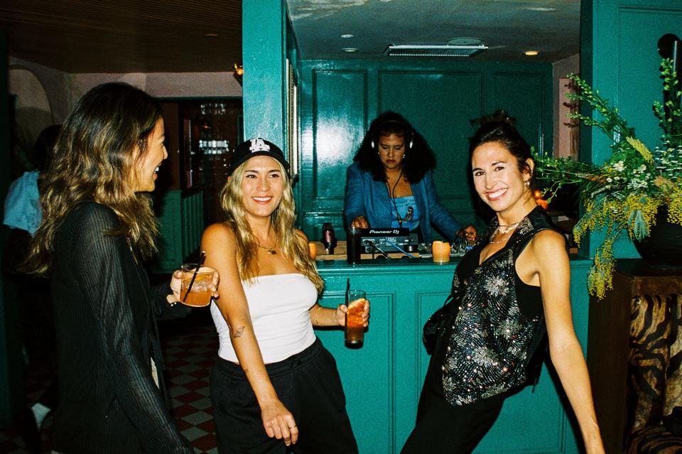 Irene Ku, Leah Barylsky, Whitney Robinson and resident DJ D’Andrée Galipeau party at Honey’s at Star Love in Los Angeles, California.