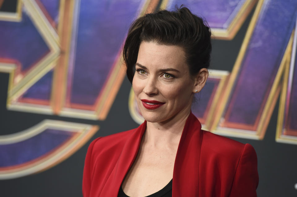 Evangeline Lilly arrives at the premiere of "Avengers: Endgame" at the Los Angeles Convention Center on Monday, April 22, 2019. (Photo by Jordan Strauss/Invision/AP)