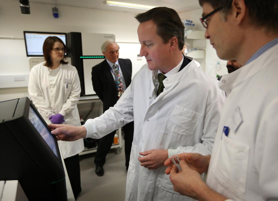 Prime Minister David Cameron Visits Cancer Research UK's Cambridge Research Institute